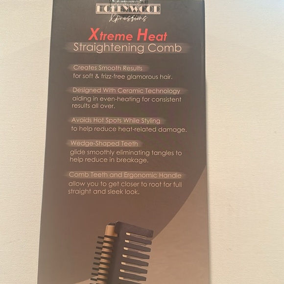 NIB Hollywood Xpressions Ctreme Heat Strsightening Comb heats up to 450 degrees. - Picture 5 of 6